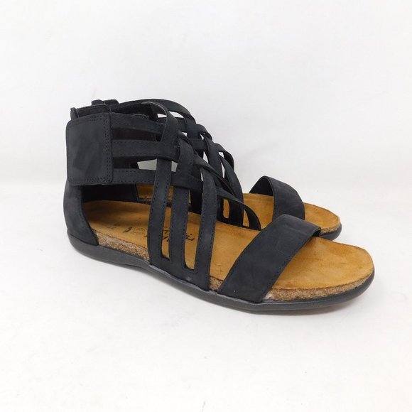 Naot Black Marita Gladiator Sandals 37 - Picture 1 of 14